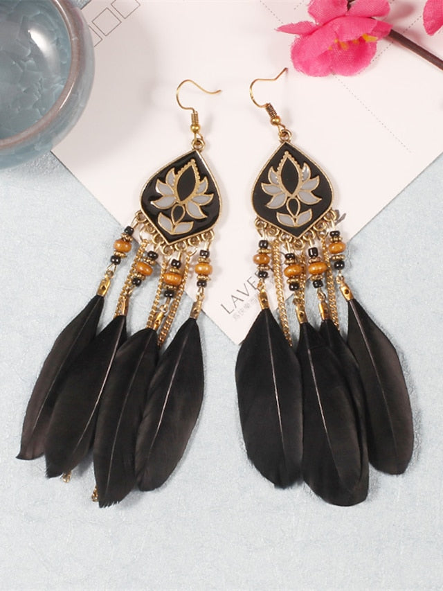 Women's Earrings Ethnic Style Street Color Block Earring - LuckyFash™