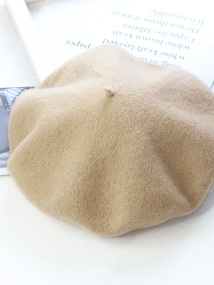 Women's Hat Beret Hat Winter Hats Green Black Purple Outdoor Street Dailywear Knit Pure Color Comfort Warm Breathable - LuckyFash™