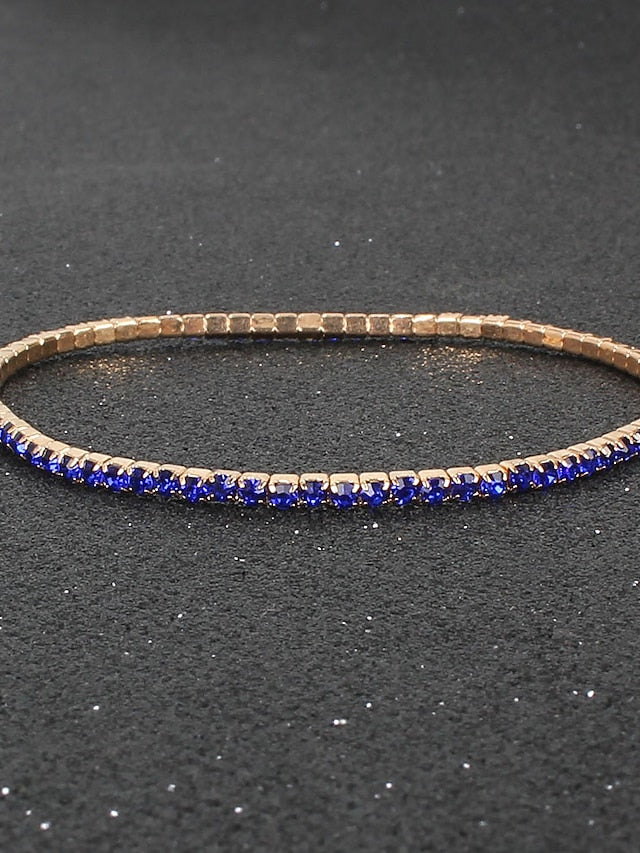 Women's Bracelet Classic Fashion Vintage Theme Personalized Rhinestone Bracelet Jewelry Silver / Black / Red For Party Evening Gift Daily Birthday - LuckyFash™