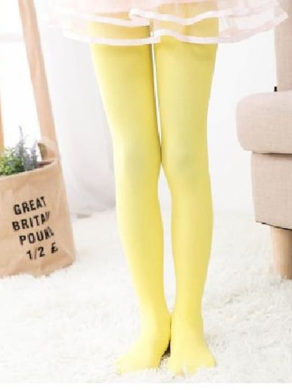Kid's Panty Hose Wedding Party Daily Solid / Plain Color Spandex Nylon Classic Lolita Professional 1 Pair - LuckyFash™