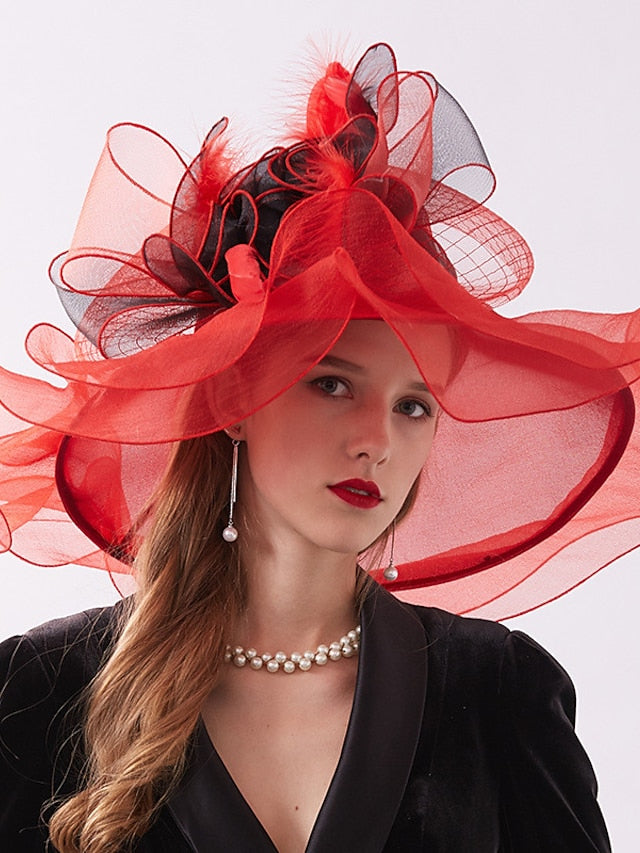 Women's Hat Bucket Hat Sun Hat Black Royal Blue Orange Party Outdoor Dailywear Floral Floral Portable Windproof Comfort - LuckyFash™