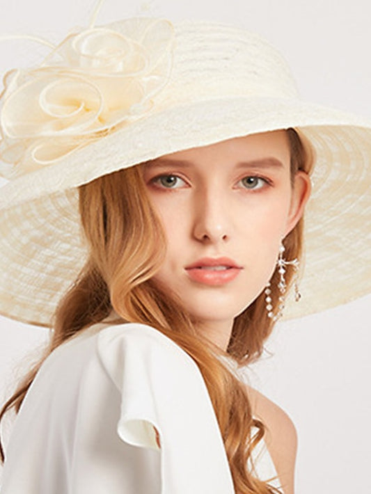 Women's Hat Bucket Hat Sun Hat Black And White Black Pink Party Outdoor Dailywear Floral Floral Portable Windproof Comfort - LuckyFash™