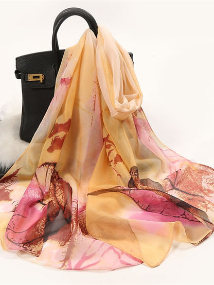 Women's Flower Wrap Shawl Stole Scarf Scarves Holiday Thin Fashion Scarf for Female - LuckyFash™