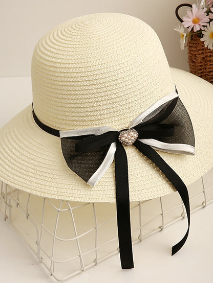 Women's Sun Hat Straw Hat Daily Holiday Straw Vacation Beach Sunscreen 1 pcs - LuckyFash™