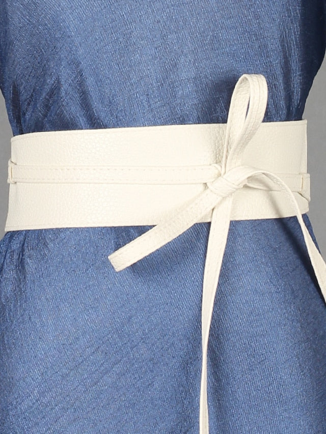 Women's Belt Leather White Black Camel Gold Coffee Skinny Belt Outdoor Street Daily Holiday Pure Color / Spring / Summer / Fall / Winter / Alloy - LuckyFash™