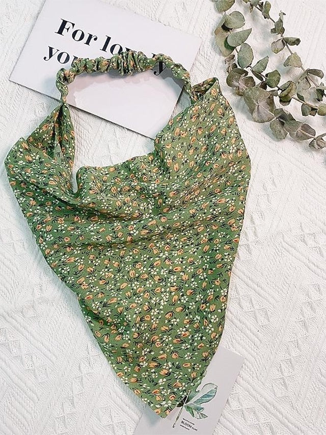 Headbands Headband For Street Daily Holiday Floral Fabric Green Black Yellow - LuckyFash™