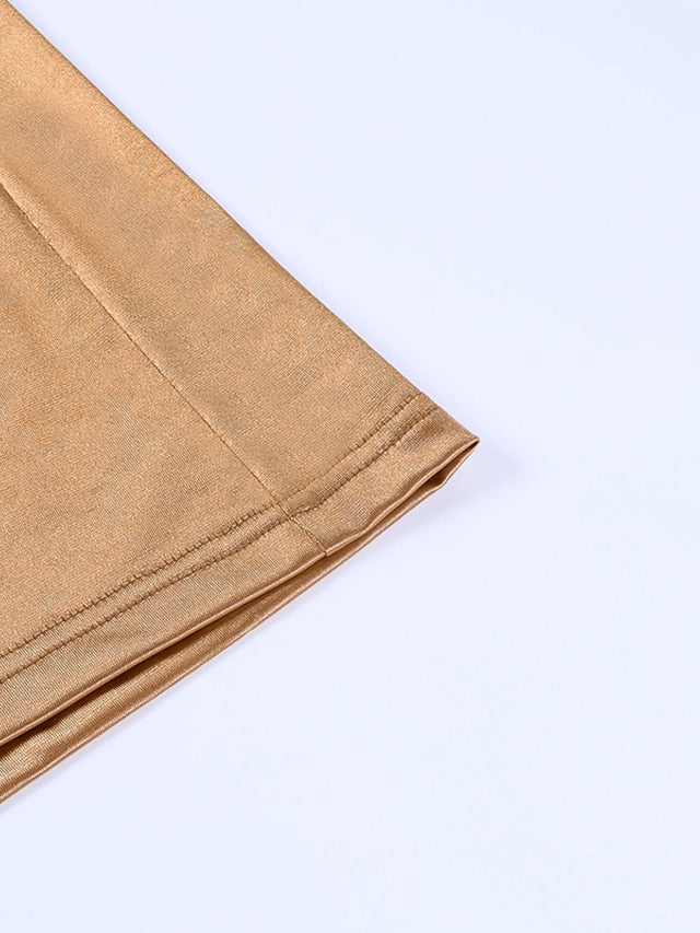 Formal Party Dress Satin Dress Sheath Dress Long Dress Maxi Dress Black Champagne Sleeveless Pure Color Ruched Spring Summer One Shoulder Weekend Slim  S M L for Women - LuckyFash™