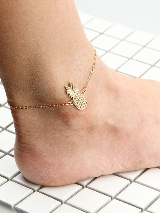 Ankle Bracelet Stylish Simple Women's Body Jewelry For Daily Holiday Classic Alloy Gold 1PC - LuckyFash™
