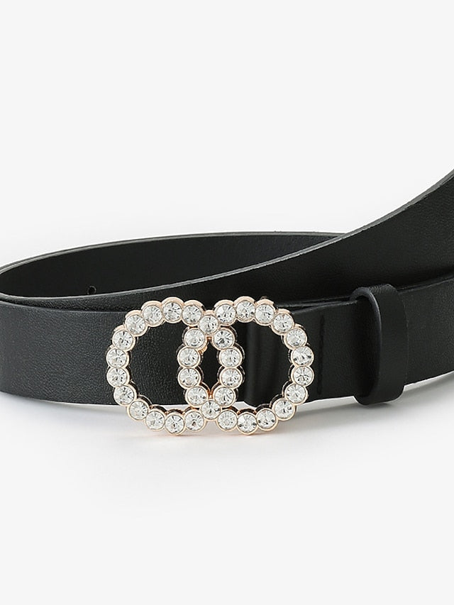 Women's Belt Leather White Black Camel Khaki Coffee Waist Belt Outdoor Street Daily Holiday Pure Color / Spring / Summer / Fall / Winter / Alloy - LuckyFash™