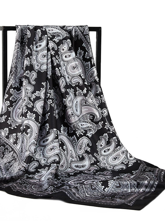 Summer Muslim Shawls 90X90CM Beach Kerchief Print Square Scarves New Style Sunscreen Headcloth - LuckyFash™