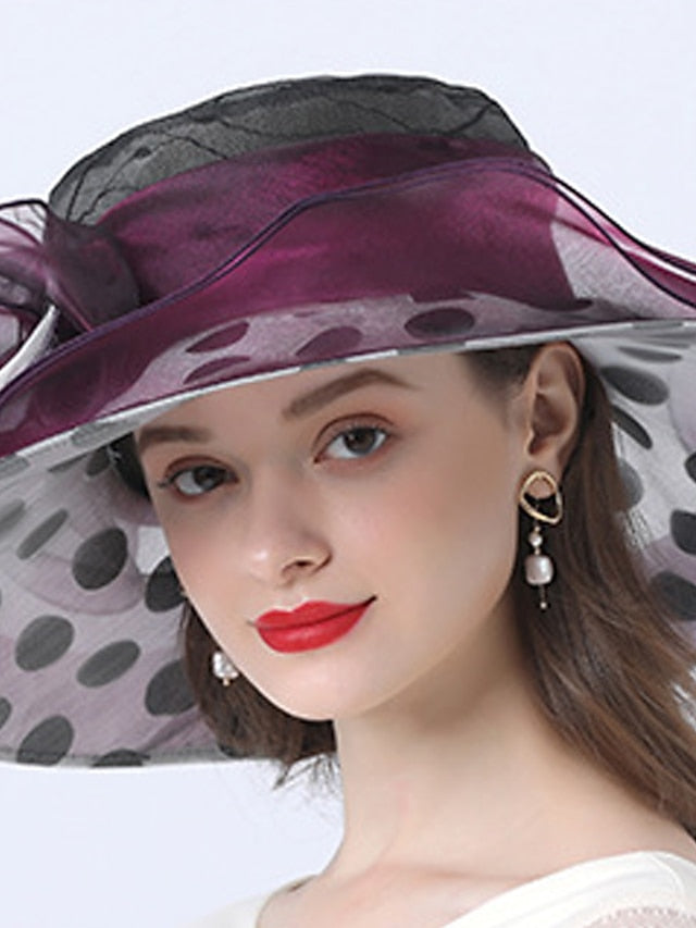 Women's Hat Bucket Hat Sun Hat Green Black Purple Party Outdoor Dailywear Floral Floral Polka Dot Portable Windproof Comfort - LuckyFash™