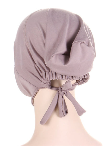 Soft Adjustable Inner Hijab Caps Muslim Stretch Tie Back Jersey Cap Islamic Underscarf Bonnet Female Headscarf Headwrap Arab Turban - LuckyFash™