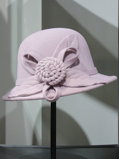 Women's Party Hat Party Wedding Special Occasion Flower Flower Wine Camel Hat / White / Blue / Fall / Winter / Spring - LuckyFash™