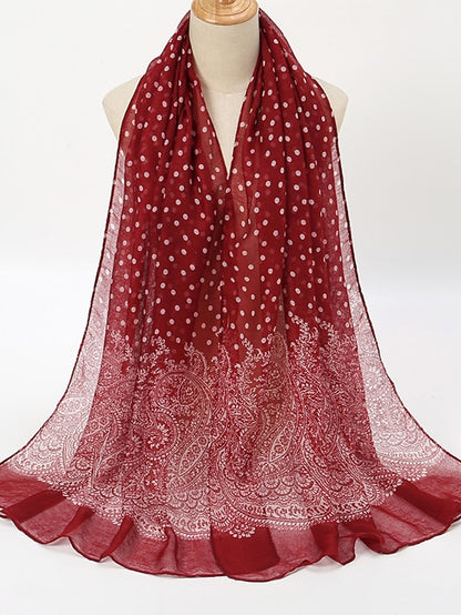 Summer Lady Dots Scarf Shawl Holiday Fashion Clothing Accessories Invierno Mujer Women Scarves Shawls - LuckyFash™