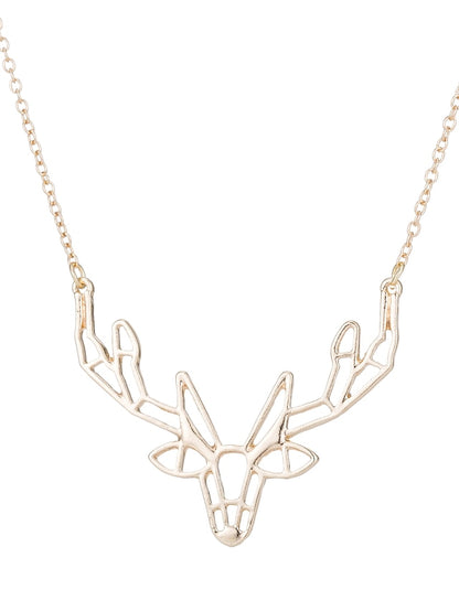 Women's necklace Chic & Modern Party Deer Necklaces / Gold / Silver / Fall / Winter / Spring - LuckyFash™