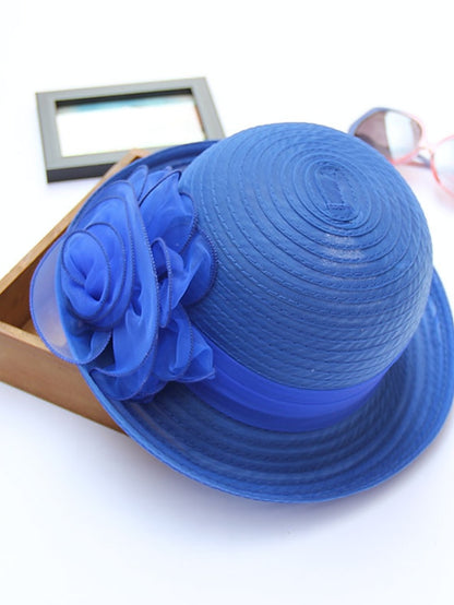 Women's Party Hat Party Street Holiday Flower Solid Color Red Blue Hat Fall Winter Spring Summer - LuckyFash™