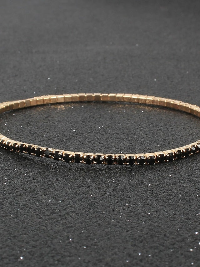 Women's Bracelet Classic Fashion Vintage Theme Personalized Rhinestone Bracelet Jewelry Silver / Black / Red For Party Evening Gift Daily Birthday - LuckyFash™