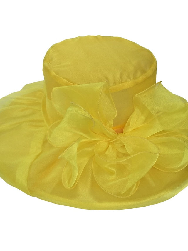 Women's Party Hat Party Wedding Street Floral Pure Color Yellow Red Hat Blue Purple Fall Winter Spring - LuckyFash™