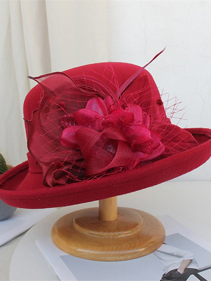 Women's Hat Bucket Hat Black Purple Yellow Party Outdoor Dailywear Floral Floral Portable Windproof Comfort - LuckyFash™