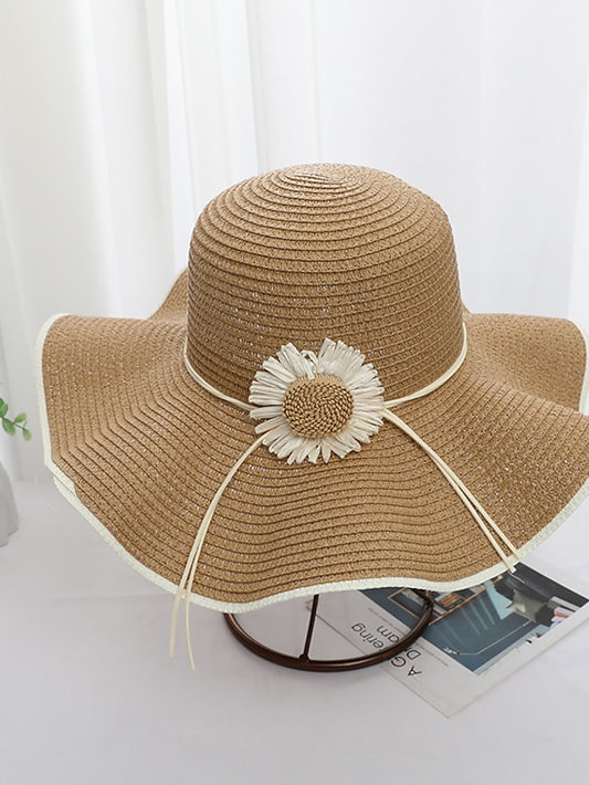Fashion Wide Brim Straw Hat Girls Lady Sun Hat Beach Hat Women Summer Hat UV Protect Travel Cap Adult Panama Hat - LuckyFash™