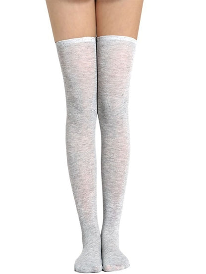 Women's Stockings Work Daily Holiday Solid Color Polyester Cotton Simple Casual Lolita Casual Cute Casual / Daily 1 Pair - LuckyFash™