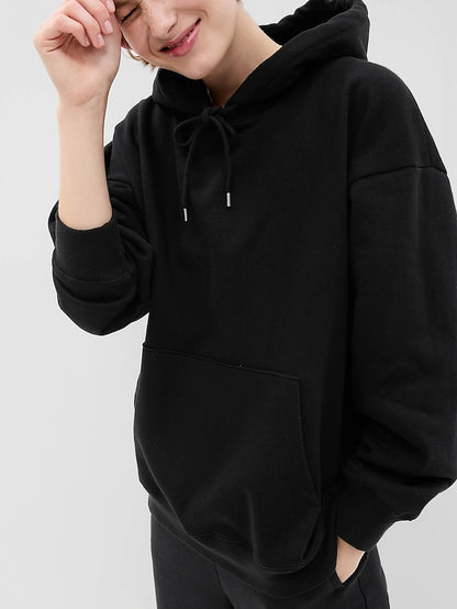 Hoodie Sweatshirt Pullover Basic Black White Yellow Solid Color Street Hoodie Long Sleeve Cotton for Women - LuckyFash™