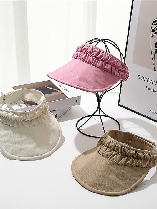 Women's Sun Hat Floppy Hat Sports Outdoor Daily Holiday Solid / Plain Color Cloth Sweet Sunscreen Breathability Sports 1 pcs - LuckyFash™