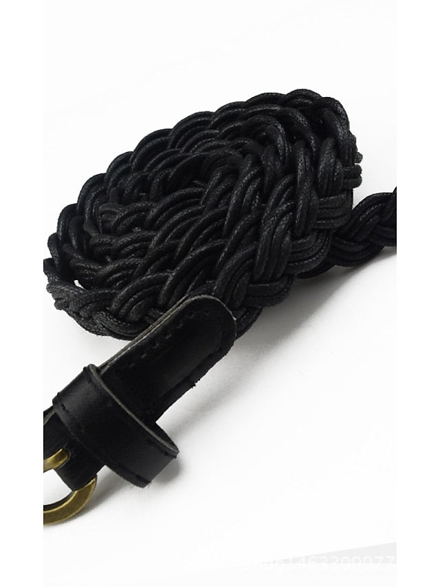 Women's Skinny Belt Party Street Dailywear Daily Black White Belt Pure Color Fabric Brown  Fall Winter Spring - LuckyFash™