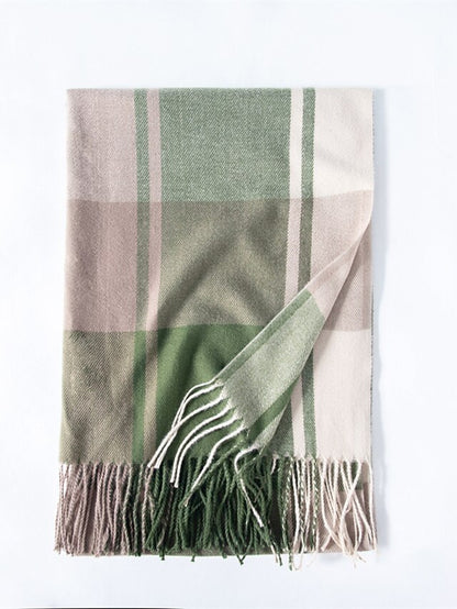 Women's Women's Shawls & Wraps Outdoor Dailywear Holiday Black Red Blue Scarf Plaid - LuckyFash™