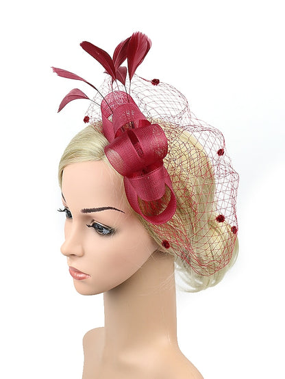 Women's Hair Clip Textured Party Flower Headwear / Wedding / Party Evening / Red / Blue / Green - LuckyFash™