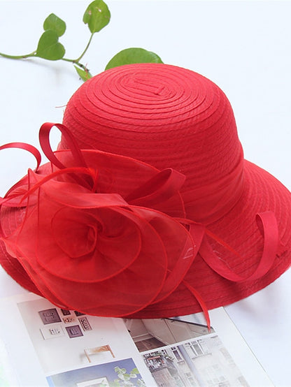 Women's Hat Bucket Hat Sun Hat Light Pink Green Black Party Outdoor Dailywear Floral Floral Portable Windproof Comfort - LuckyFash™