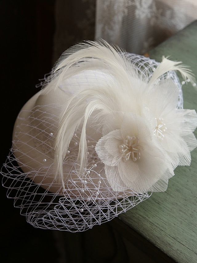 Women's Hat Bucket Hat Black Pink Royal Blue Wedding Party Festival Mesh Pure Color Warm - LuckyFash™