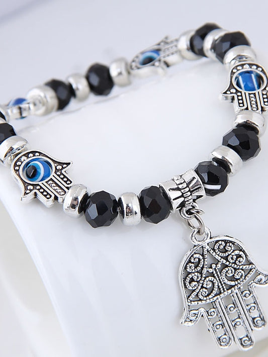 Women's Bead Bracelet Retro Eyes Classic Plastic Bracelet Jewelry Black / White / Red For Daily - LuckyFash™