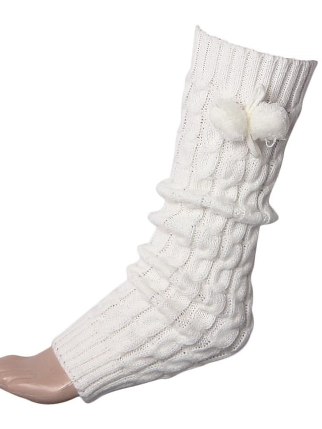 lolita socks autumn and winter new japanese socks boots twist with hair ball thin thigh sets wholesale female - LuckyFash™