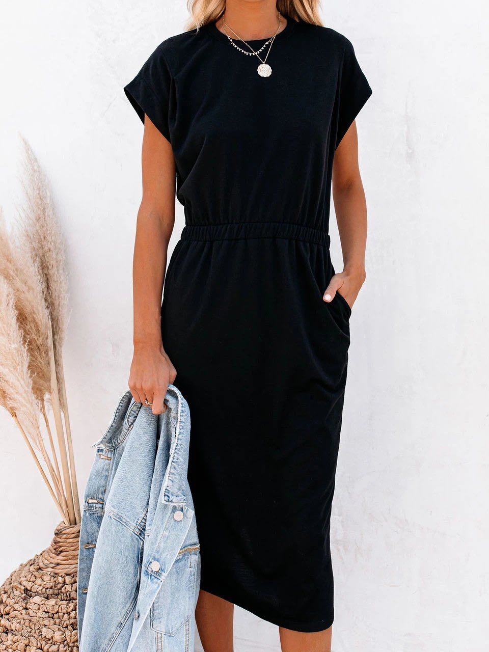 Women Belted Slit Pencil Dress - LuckyFash™