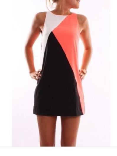 Women Color Contrasting Sleeveless Dress - LuckyFash™
