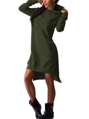 Women Hoodied Long Sleeves Dress - LuckyFash™