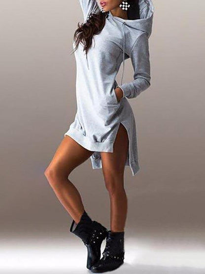 Women Hoodied Long Sleeves Dress - LuckyFash™