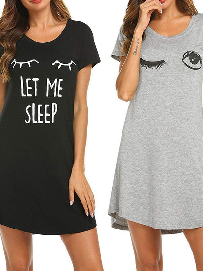 Women Print Pajama Dress - LuckyFash™