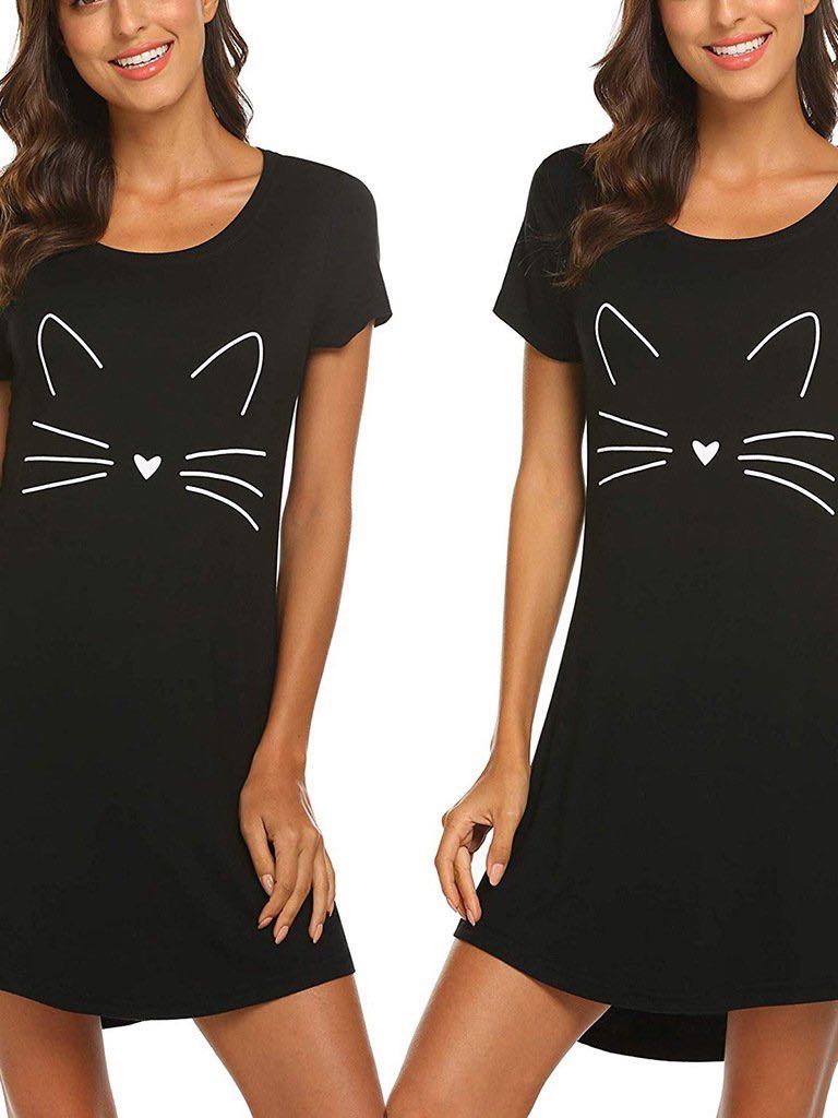 Women Print Pajama Dress - LuckyFash™