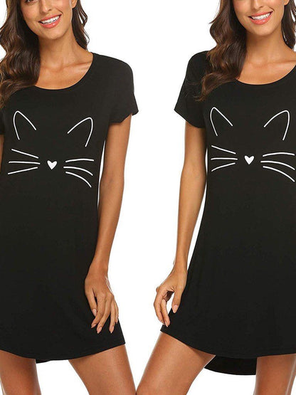 Women Print Pajama Dress - LuckyFash™