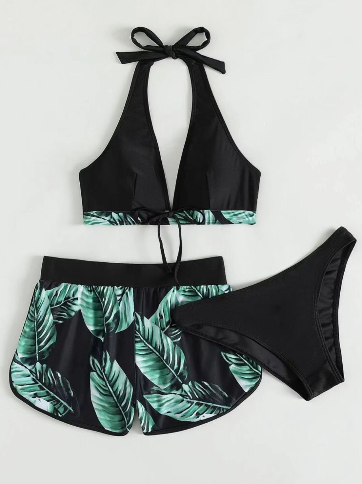 Women's Bikinis Ruffle Print Shorts Swimsuit Bikini Set - LuckyFash™