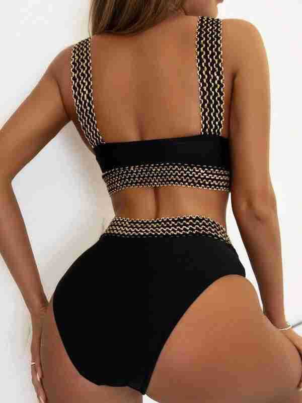 Women's Bikinis Solid Vintage Metal Band Two Piece Swimsuit - LuckyFash™