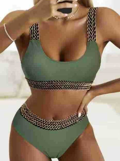Women's Bikinis Solid Vintage Metal Band Two Piece Swimsuit - LuckyFash™