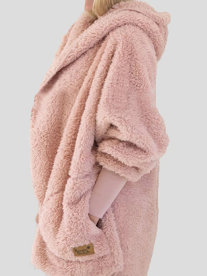Women's Coats Fashion Furry Hooded Pocket Coat - LuckyFash™