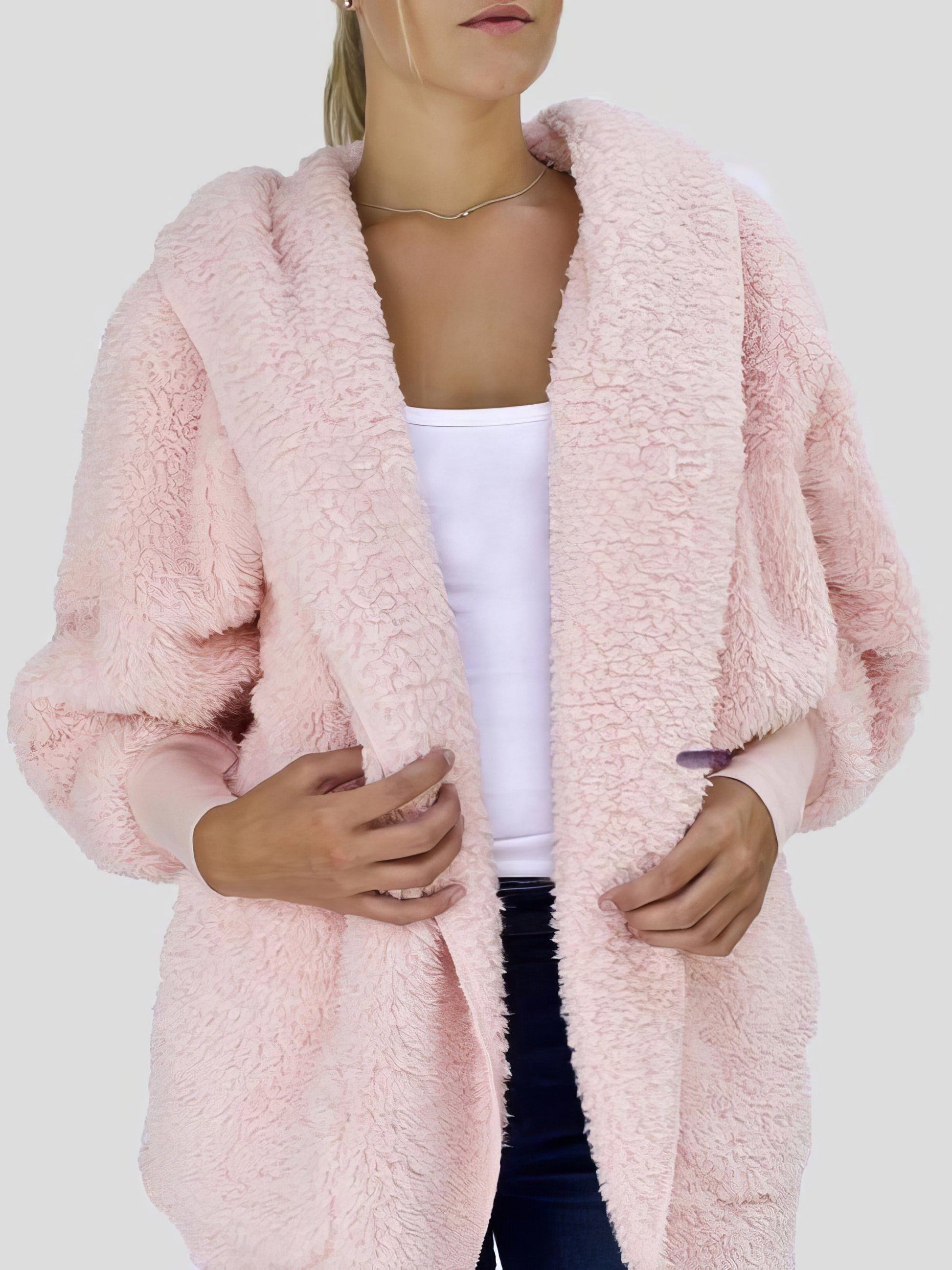 Women's Coats Fashion Furry Hooded Pocket Coat - LuckyFash™