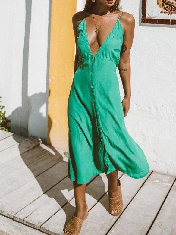 Women's Deep V Body-hugging Dress - LuckyFash™