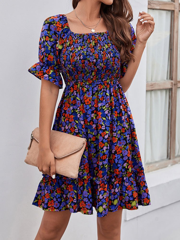 Dresses Fashion Print Backless Strap Sexy Mini Dress - LuckyFash™
