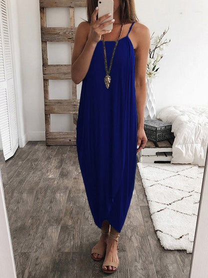 Dresses Loose Solid Knitted Irregular Dress - LuckyFash™