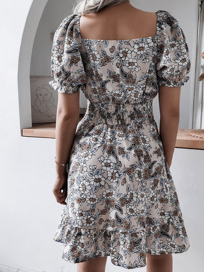 Dresses New Sweet Casual Ruffle Short-Sleeved Mini Dress - LuckyFash™